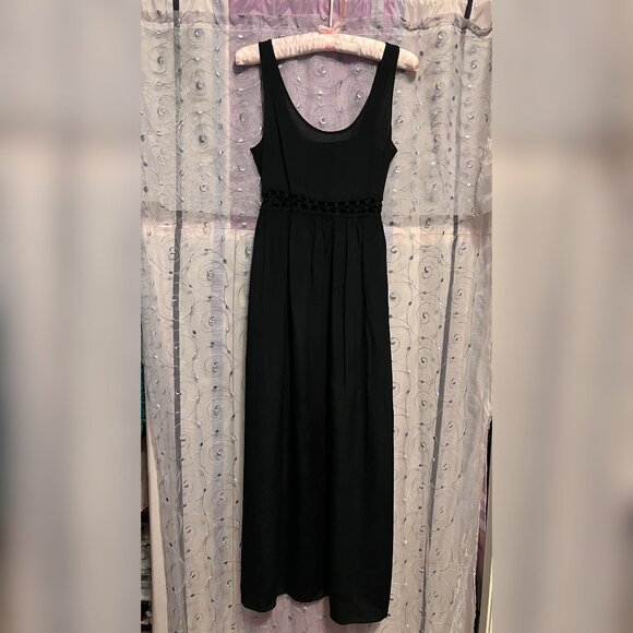 Topshop Black Cutout Maxi Dress Size 2 - Picture 3 of 3